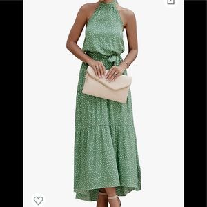 Pretty Garden Women’s Casual Halter Neck Maxi Dress